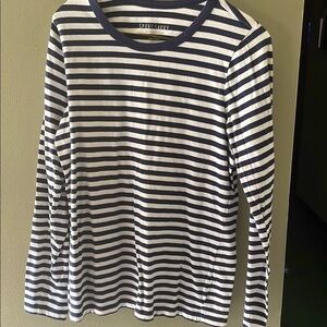 Navy and White Striped shirt